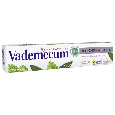 Dentifrice blancheur et aux plantes VADEMECUM, 75ml
