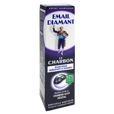 Dentifrice le charbon blancheur immédiate et durable EMAIL DIAMANT, tube de 75ml
