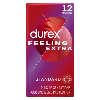 Préservatifs Feeling Extra Fins & Extra Lubrifés - DUREX - x12