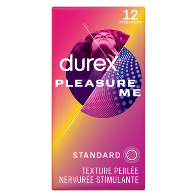 Préservatifs Pleasure me Perlés & Nervurés Extra Lubrifiés - DUREX - x12