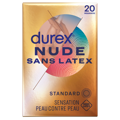 Préservatifs Nude Sans Latex Extra Lubrifés Peau Contre Peau - DUREX -x20