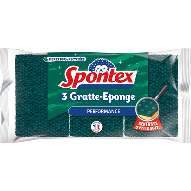 Eponges grattantes gratte-éponge performance SPONTEX, x3