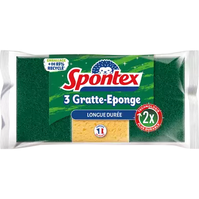 Gratte éponge longue durée SPONTEX X3