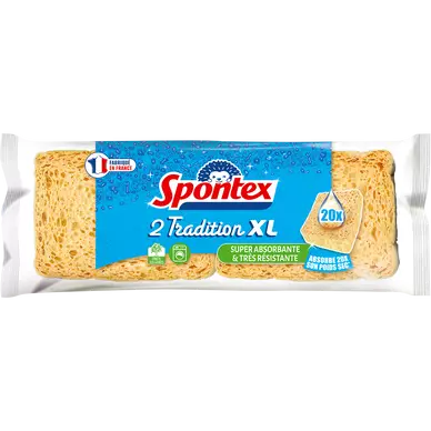 Éponges végétale n°4 tradition SPONTEX, x2