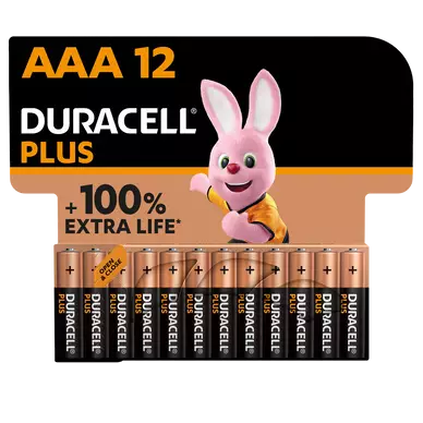 Pile DURACELL Plus 100% LR03 AAA x12