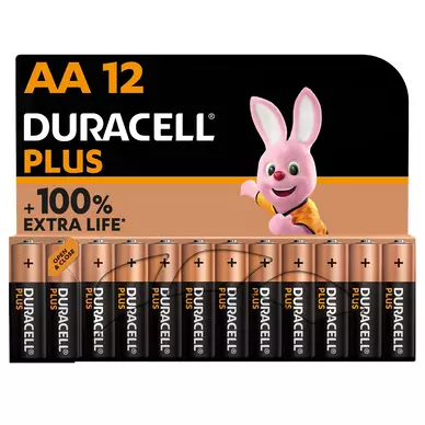 Pile DURACELL Plus 100% LR6 AA x12