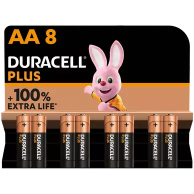 Pile DURACELL Plus 100% LR6 AA x8