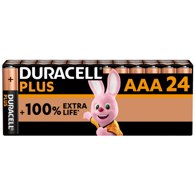 Pile DURACELL Plus 100% LR03 AAA x24