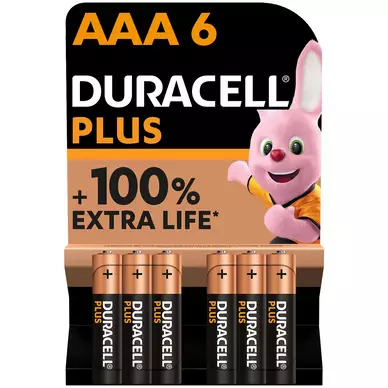 Pile DURACELL Plus 100% LR03 AAA x6