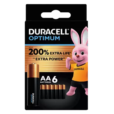 Pile Optimum LR6 AA x6 - DURACELL