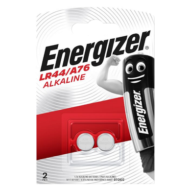 Pile bouton ENERGIZER alcaline LR44/A76 x2