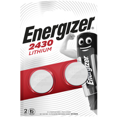Pile bouton ENERGIZER, Mini, Lithium, CR2430, 2 unités