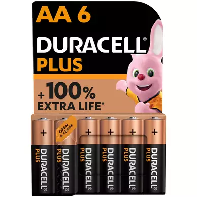 Pile DURACELL Plus 100% LR6 AA x6