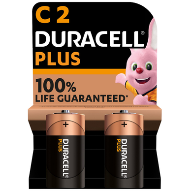 Pile DURACELL Plus 100% C x2