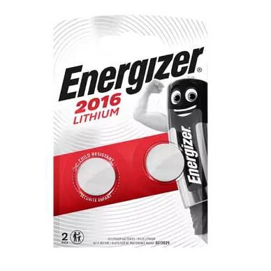 Pile mini ENERGIZER, Lithium, CR2016, 2 unités