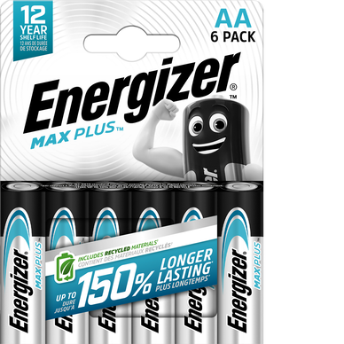 Pile ALCALINE ENERGIZER max plus aa x6