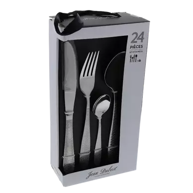 Ménagère JEAN DUBOST Flowers en inox 24 pièces