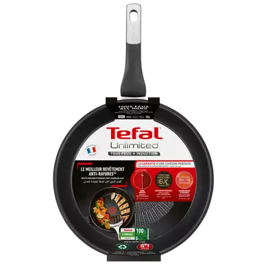 Poêle unlimited en aluminium et titanium diamètre 28cm noir - TEFAL