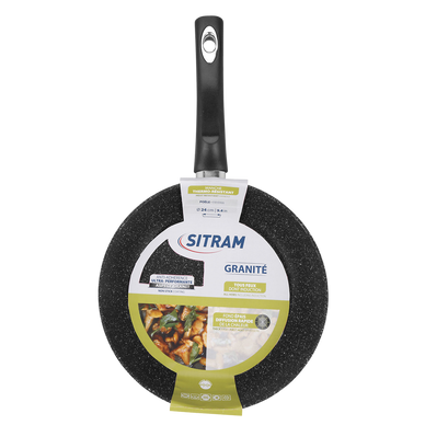 Poêle Granite en aluminium forgé 24cm noir - SITRAM