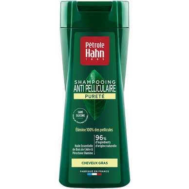 Shampooing Stop Pellicules pour cheveux gras PETROLE HAHN, flacon de 250ml