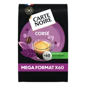 Café dosettes Carte Noire Corsé N°7 - compatible SENSEO - x60