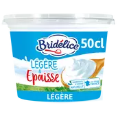 Crème fraîche légère épaisse BRIDELICE, 15%MG - 50cl
