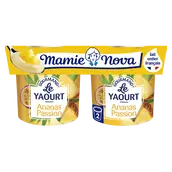 Yaourts Gourmand aux fruits Ananas Passion MAMIE NOVA - 2 pots de 150g
