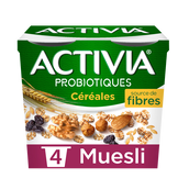 Yaourt céréales bifidus muesli ACTIVIA - 4x120g
