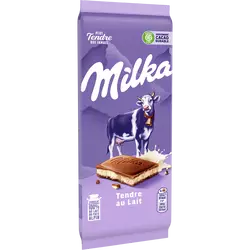 Chocolat tendre au lait MILKA - 2 tablettes de 100g