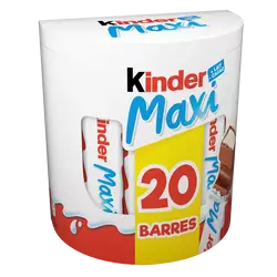 Barres chocolat maxi KINDER , x20 soit 420g