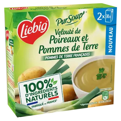 Soupe Pur'Soup velouté de poireaux pdt française LIEBIG 2x30cl