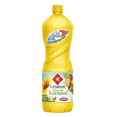 Huile "Coeur de Tournesol" LESIEUR, Bouteille 1L