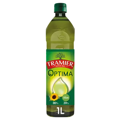 Huile optima olive + tournesol TRAMIER, Bouteille 1L