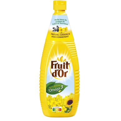 Huile de tournesol FRUIT D'OR - Bouteille 1L