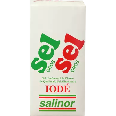 Gros sel salinor etui , carton de 1kg