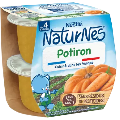 NESTLE NATURNES - Potiron, de 4 à 6 mois - 2x130g