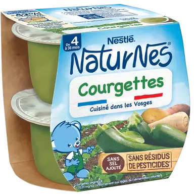 NESTLE NATURNES - Courgettes, de 4 à 6 mois - 2x130g