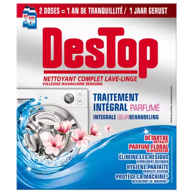 Nettoyant complet lave-linge traitement intégral DESTOP, flacon 2x250ml