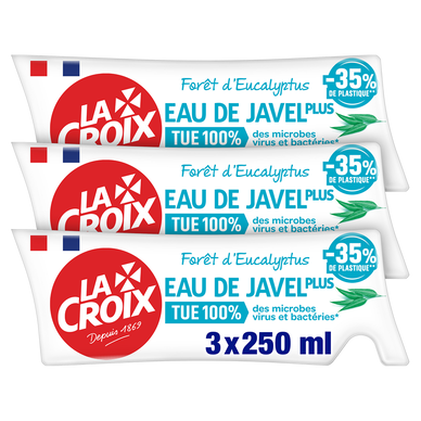 Eau de javel plus eucalyptus LA CROIX tripack 3x250ml