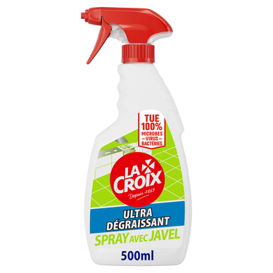 Nettoyant ménager cuisine désinfectant javel LA CROIX spray 500ml