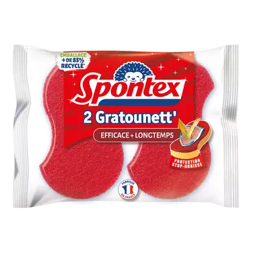 Éponges longue durée Gratounette SPONTEX, x2