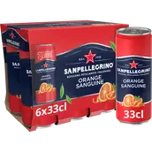 Boisson gazeuse aromatisée Arianciata Rossa SAN PELLEGRINO - 6x33cl