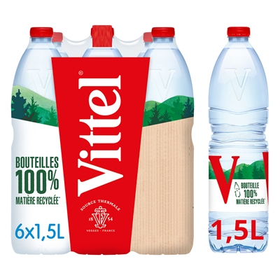 Vittel Eau minérale naturelle 6 x 1.5 L PET