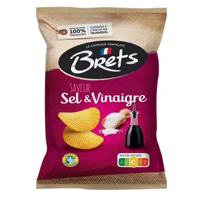 Chips ondulée au vinaigre BRET'S, sachet de 125g