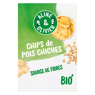 Chips de pois chiches biologiques Aline & Olivier 80g