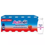 Yaourt à boire fraise ACTIMEL - 12x100g