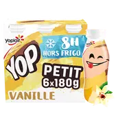 Yaourt à boire aromatisé à la vanille P'TIT YOP - 6x180g