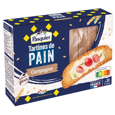 Tartines de pain Campagne PASQUIER - Paquet de 180g