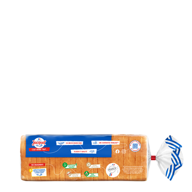 Pain de mie Petites Tranches Nature Sans Sucres Ajoutés JACQUET - x24tranches - 450g