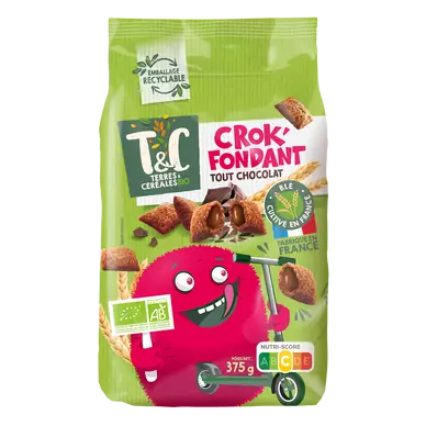Céréales tout chocolat bio Crok'fondant TERRES ET CEREALES